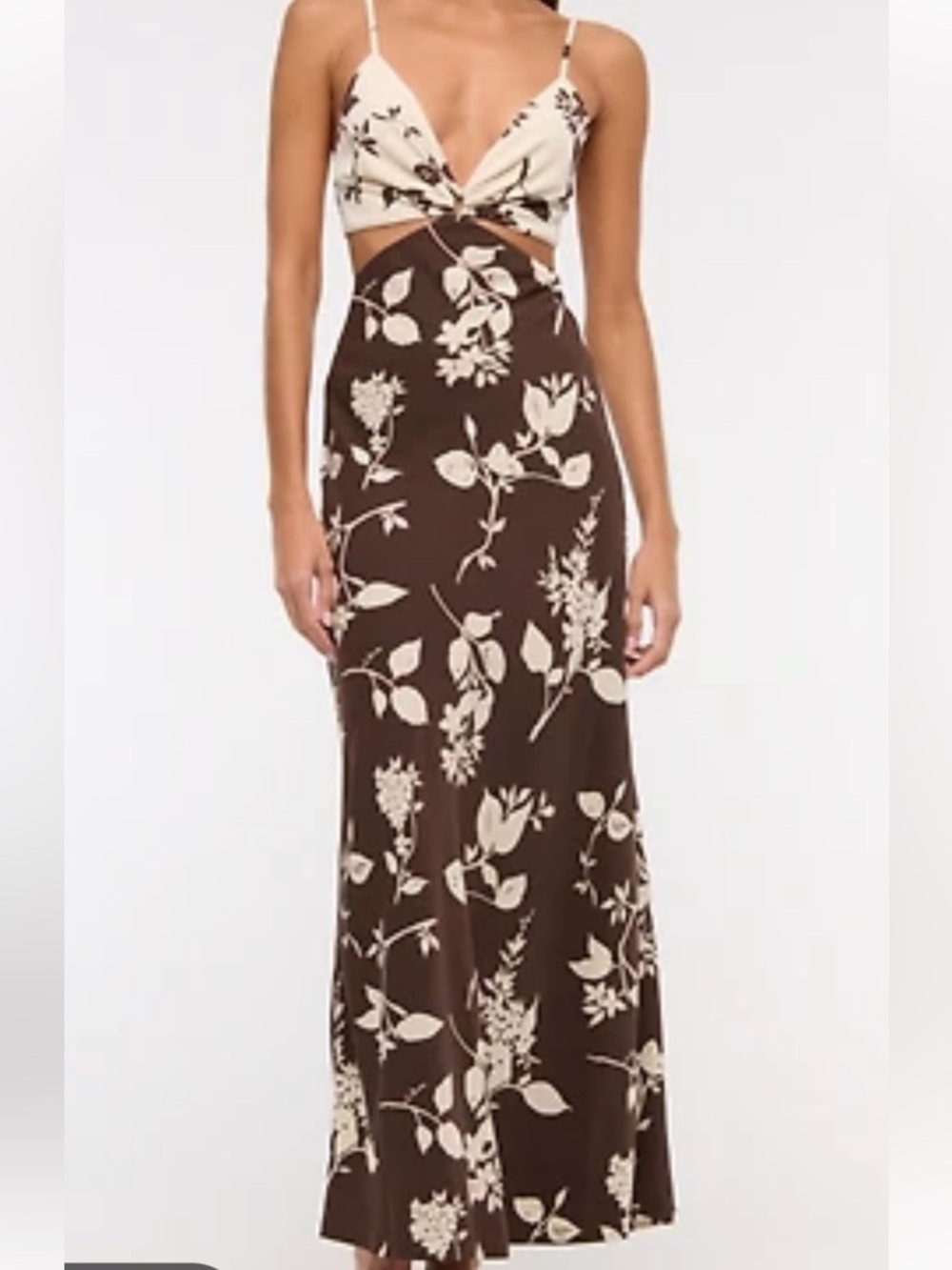 Abercrombie Julia Slip Cutout Maxi Dress
